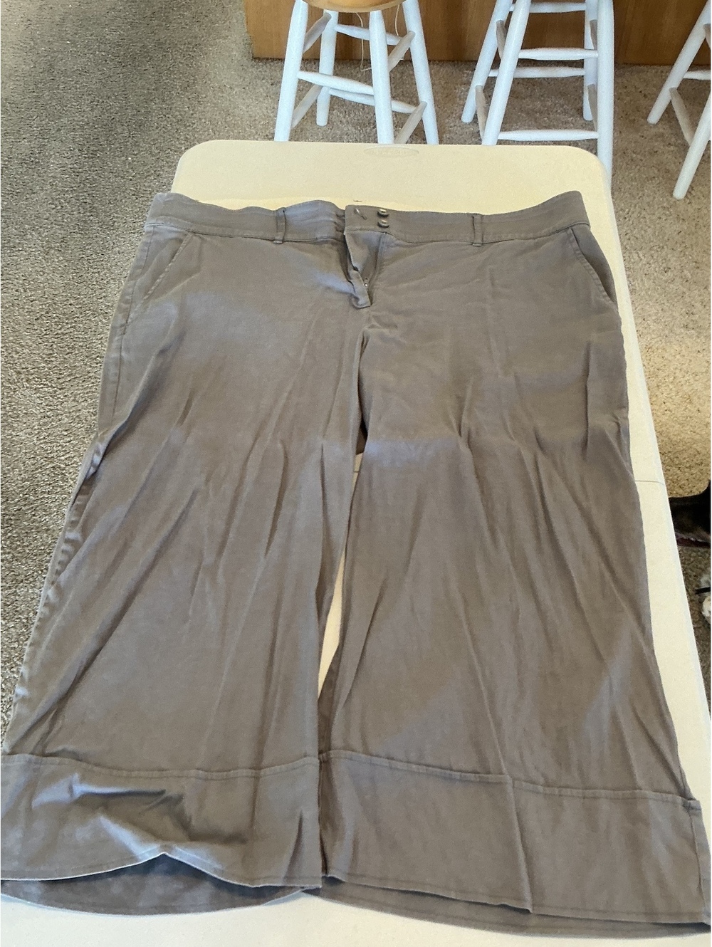 Lane Bryant The Lena Gray Wide Leg Cropped Pants Size 24